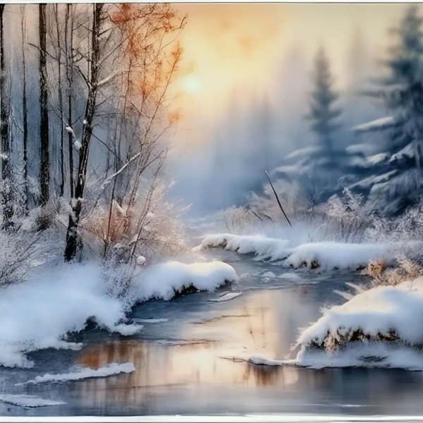 морозное утро картина