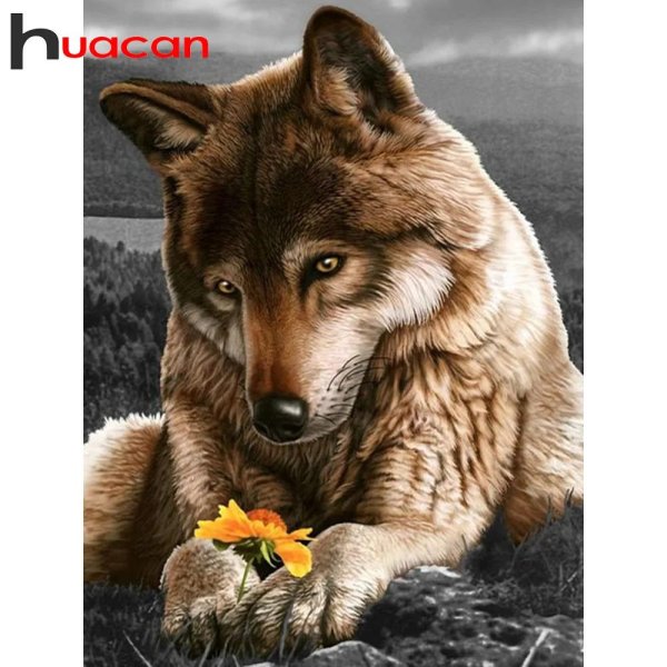 вышивка волки