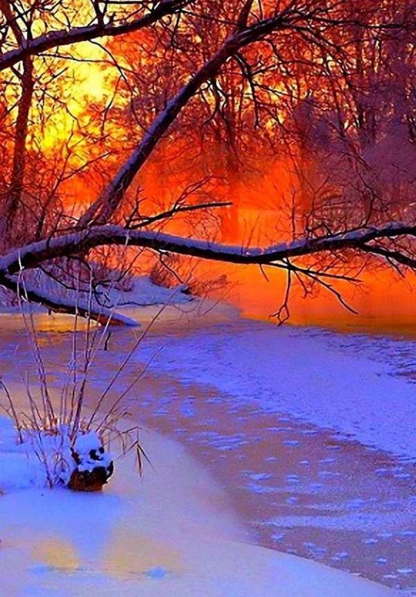 рассвет зимой