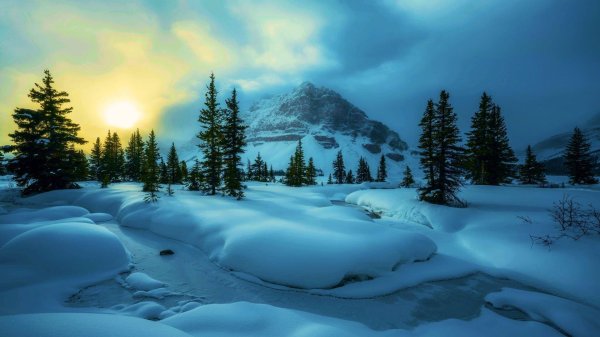 доброе зимнее утро природа