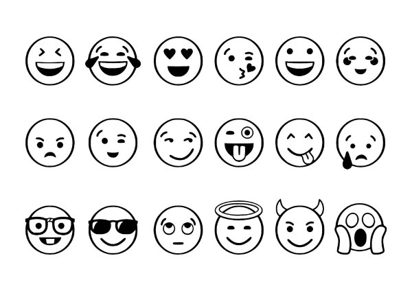 раскраска смайлик