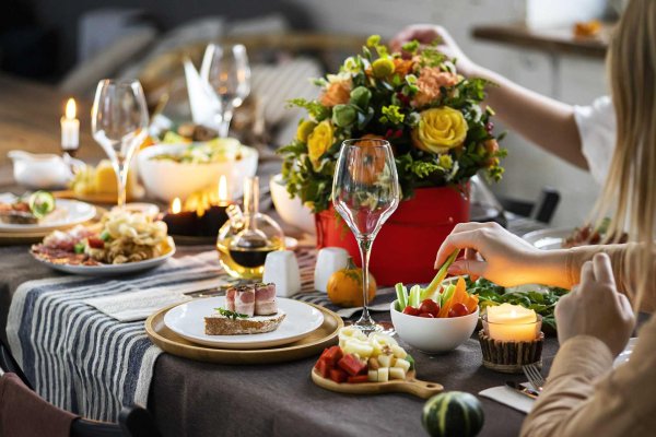 сервировка стола ужин