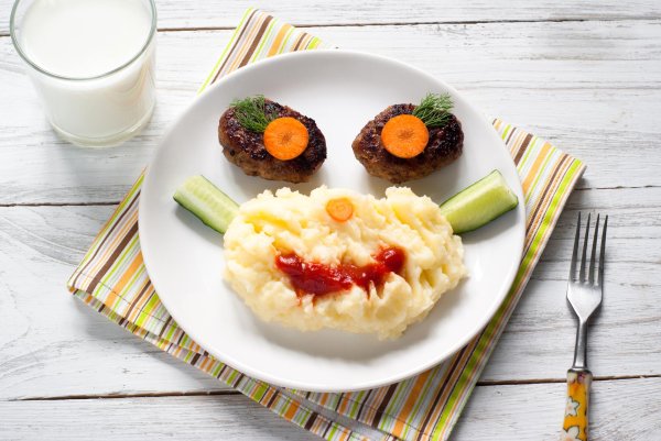 пюре с котлеткой