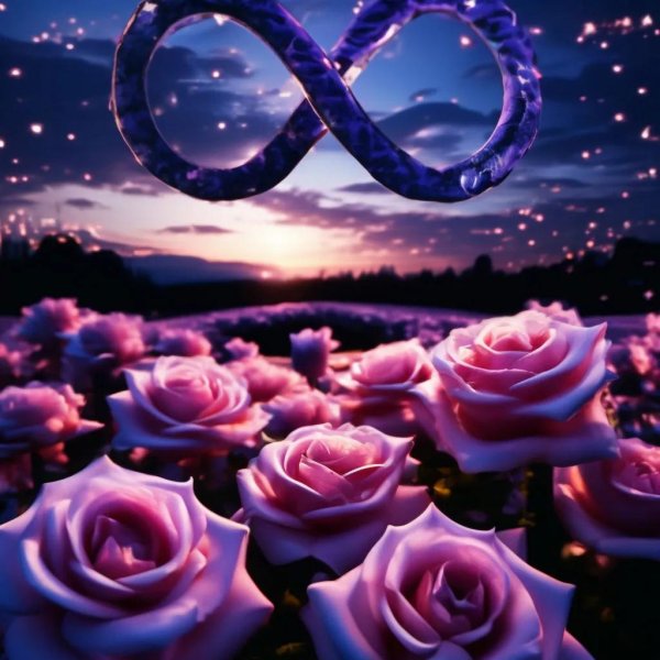 сиреневая роза