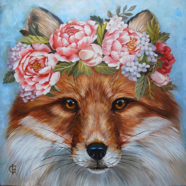 картина по номерам лис