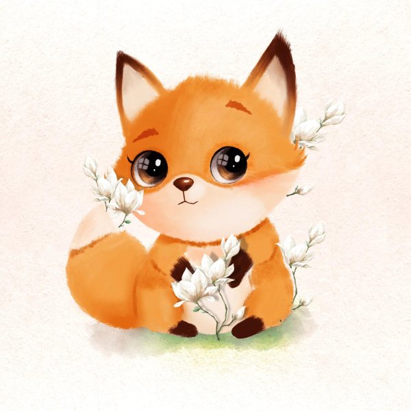 рисунок лисенка