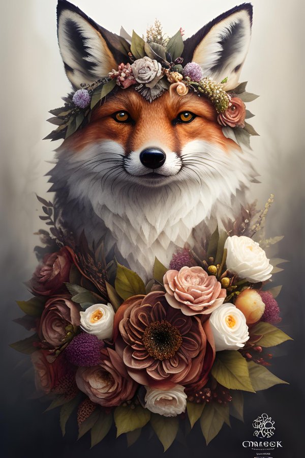 картина с лисой