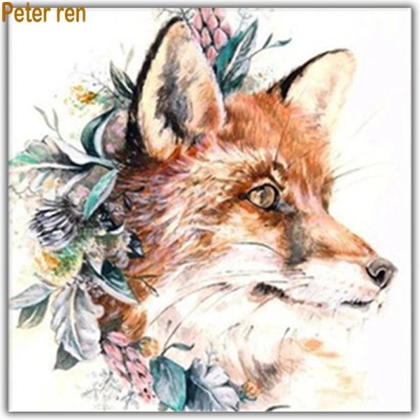 лисичка акварель