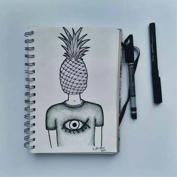 рисунки ананас