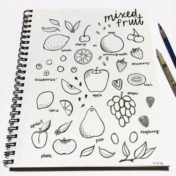 рисунки для скетчбука несложные