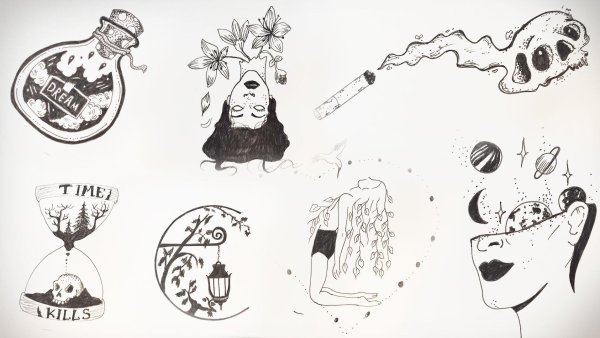 рисунки для скетчбука лёгкие