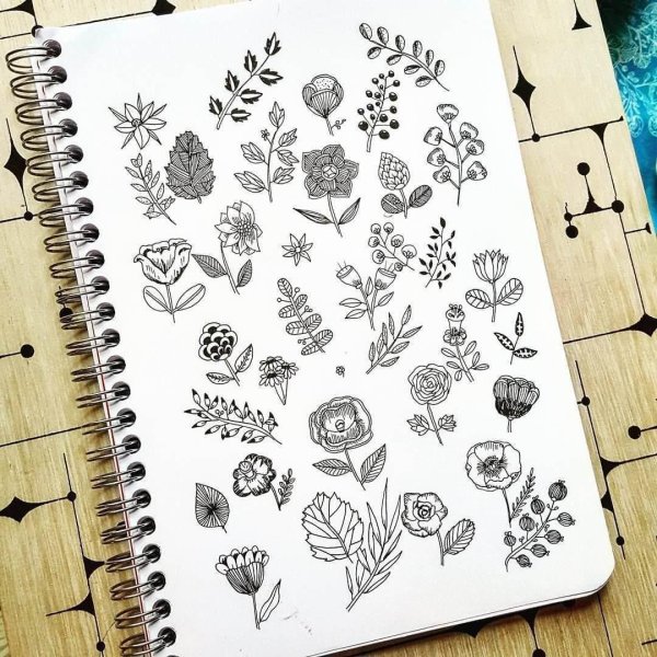 узоры в скетчбуке