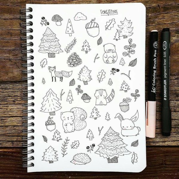 для скетчбука рисунки