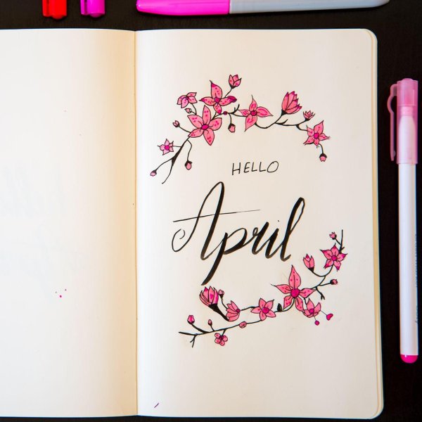 bullet journal апрель