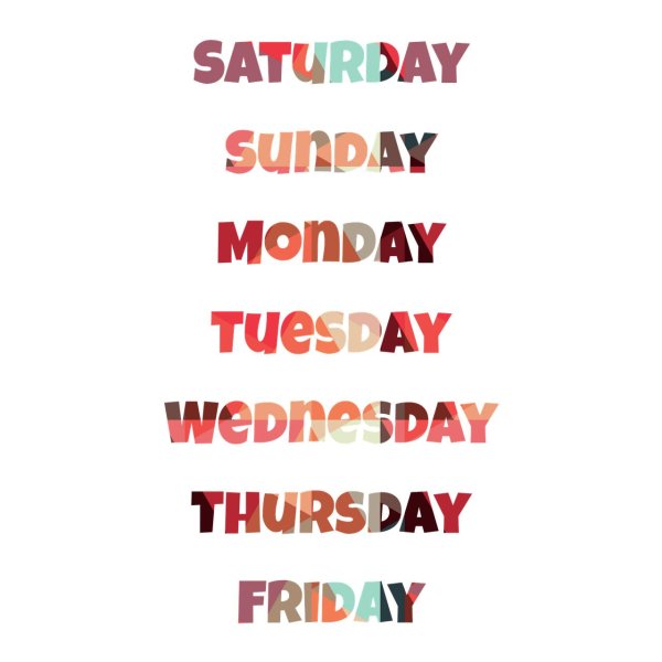 monday tuesday wednesday