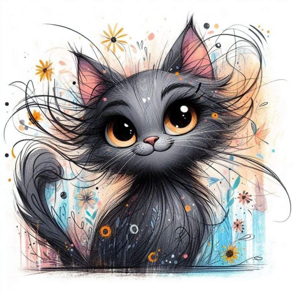 иллюстрация кошка