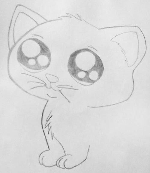 рисунки котят для срисовки