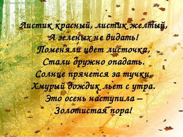 стихи про осенние листья