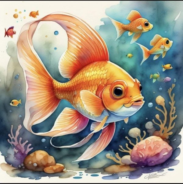 иллюстрация к сказке о золотой рыбке