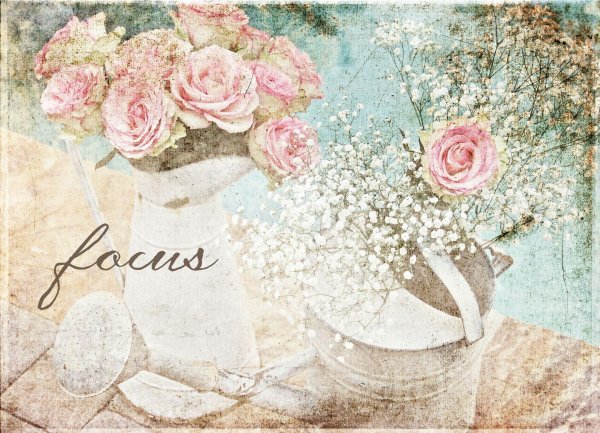 С цветами винтаж