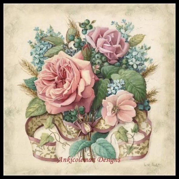 винтажная картина цветок