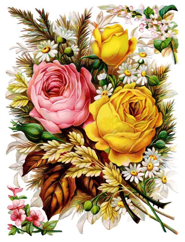 С цветами винтаж