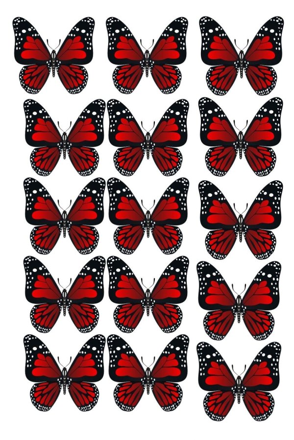 бабочка красная