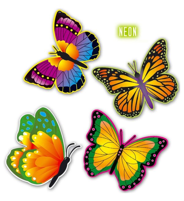 бабочка цветная