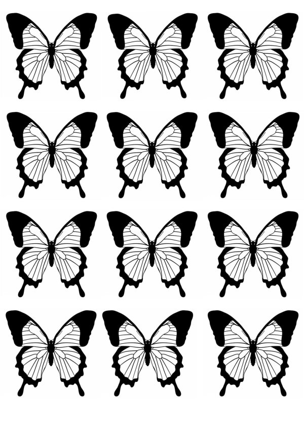 бабочка распечатка