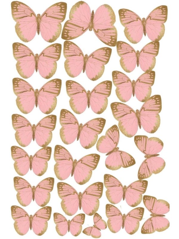 бабочка розовая