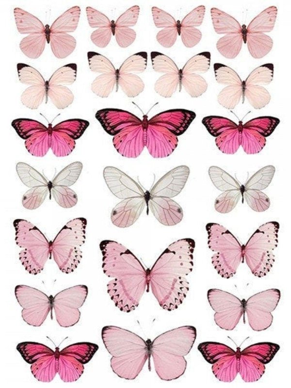 шаблон бабочек