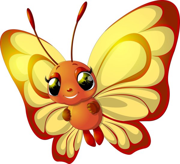бабочки мультяшки