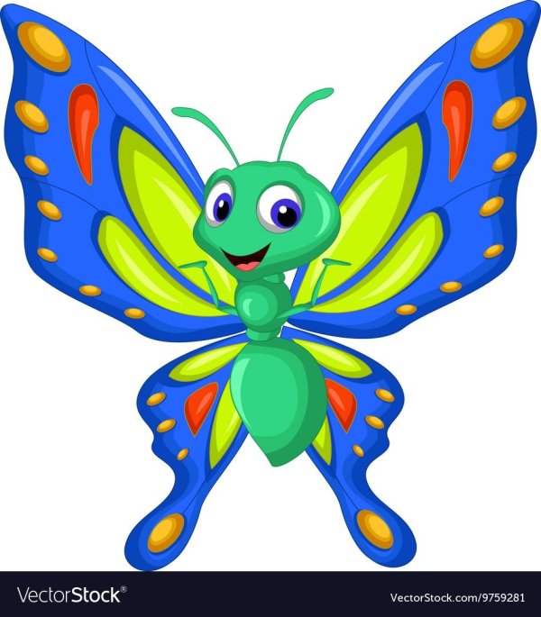 мультяшные бабочки