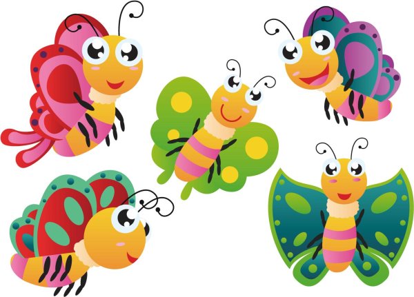 мультяшные насекомые