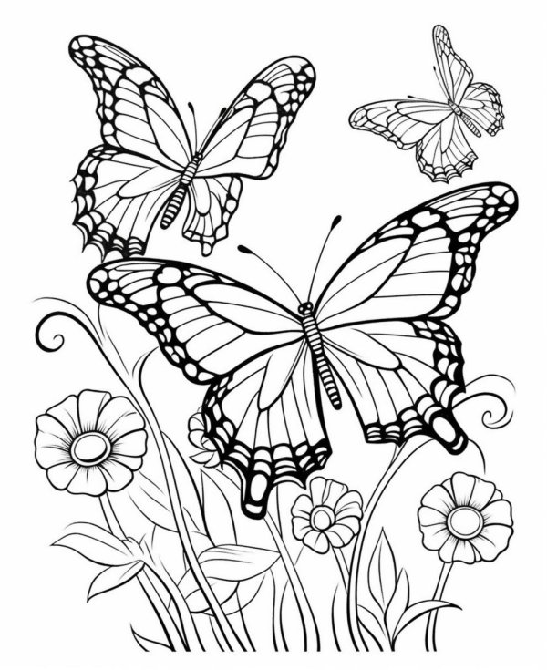 раскраска бабочек