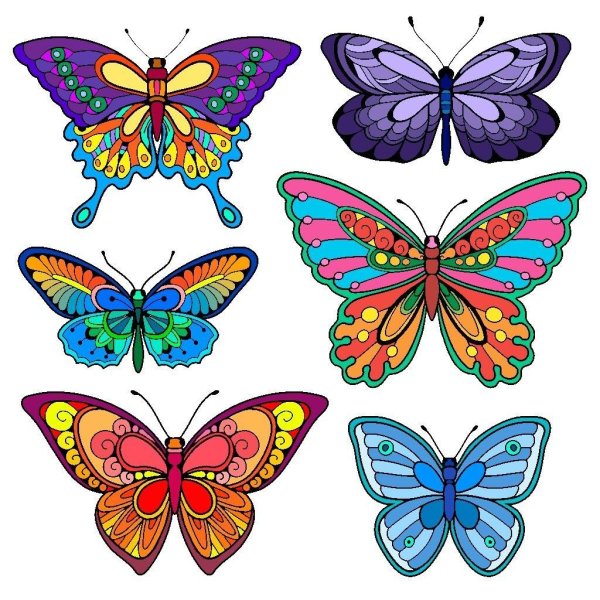 рисование бабочки