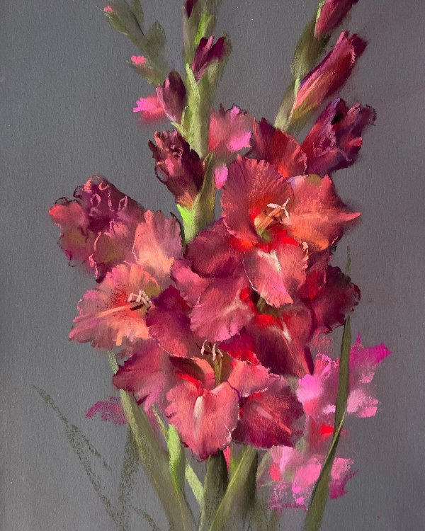 художник вера кавура пастель цветы