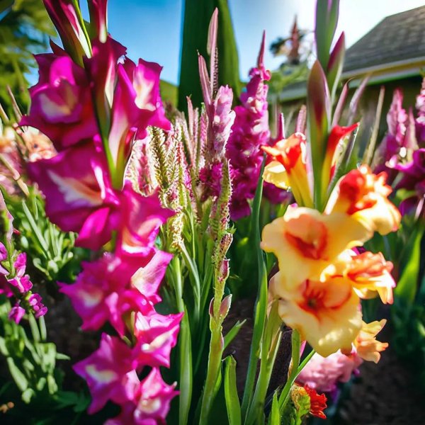 гладиолусы в ландшафтном дизайне