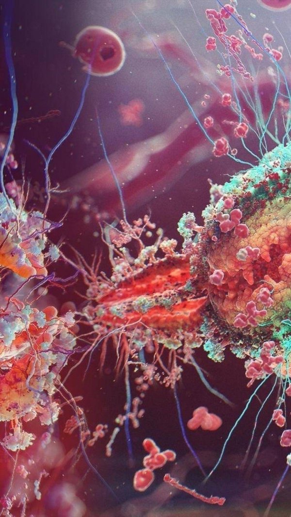 под микроскопом