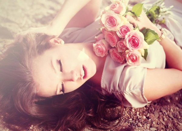 девушка нежность