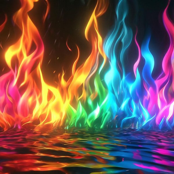 разноцветные огни