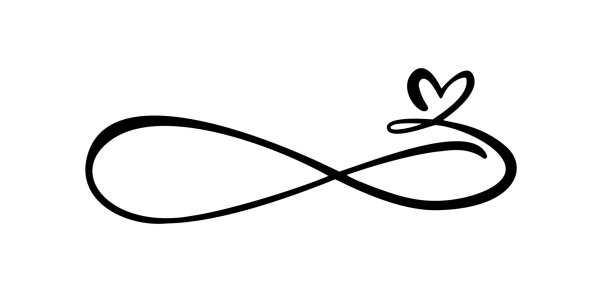 сердце бесконечность вектор