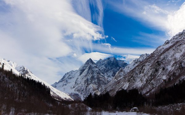 домбай зима