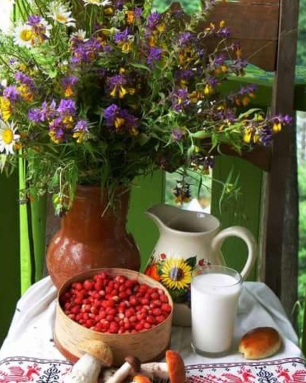 натюрморт деревенский завтрак