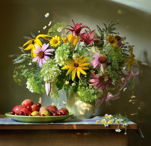 осенние цветы натюрморт