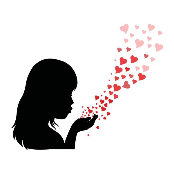 силуэт девочка