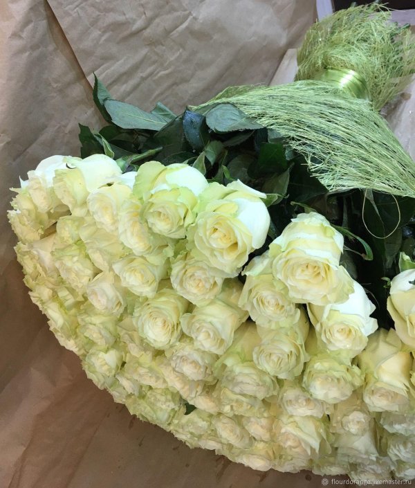 101 белая роза