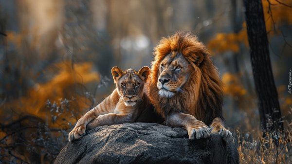 красивые львы