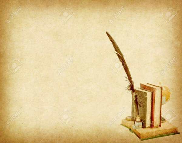 старая бумага с пером