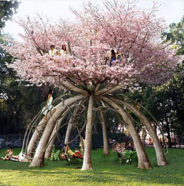 арбоскульптура из деревьев